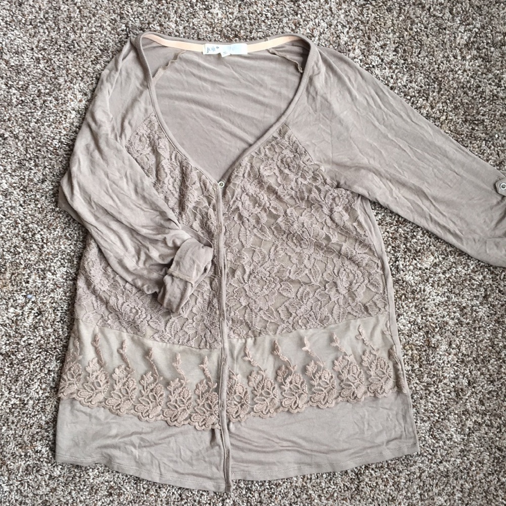 Tan cardigan